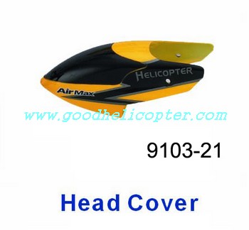 shuangma-9103 helicopter parts head cover (yellow-black color) - Click Image to Close